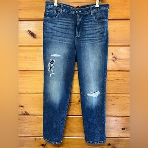 Gloria Vanderbilt Strtchy Amanda Rip & Repair Jeans 14P